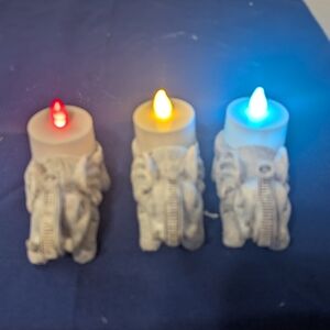 Three Elephant Resin Tea Light Holders